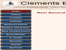 Tablet Screenshot of clementsbuckaroos.com